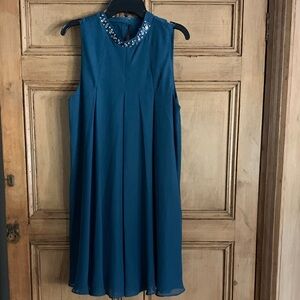 BCBGeneration Teal Embellished Mini Dress